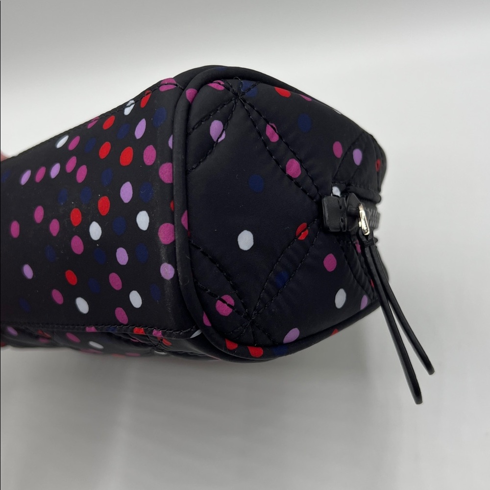 Kate Spade Black Quilted Cosmetic Bag with Polka Dots - Picture 4 of 7